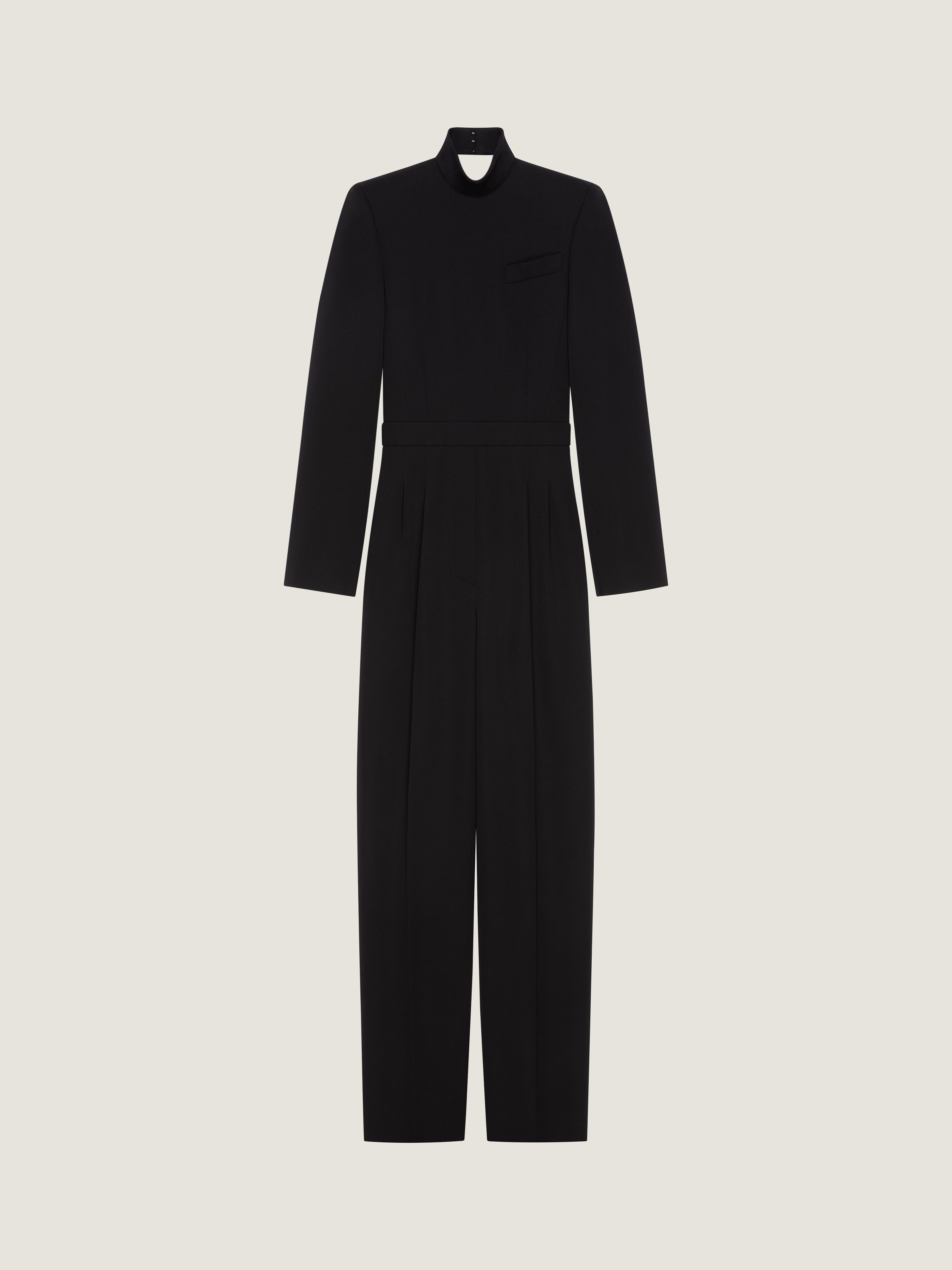 Sliced back all-in-one in wool